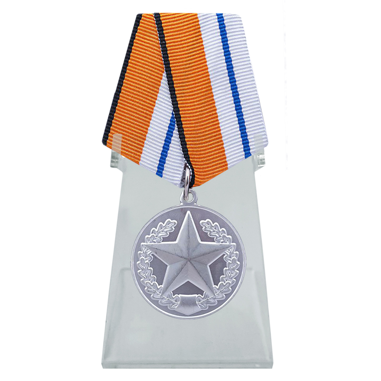 Медаль МинОбороны "За отличие в соревнованиях" на подставке