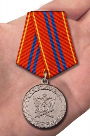Медаль Минюста РФ За службу 2 степени - на ладони