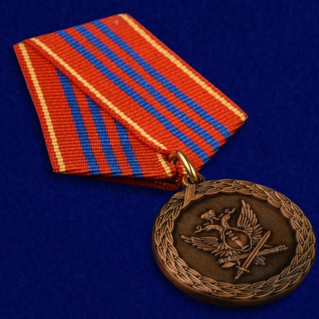 Медаль Минюста России За службу 3 степени - общий вид