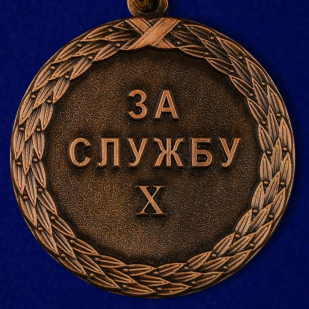 Медаль Минюста "За службу" (3 степень) - реверс