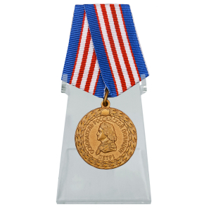 Медаль МВД "300 лет Российской полиции" на подставке
