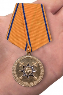 Медаль МВД РФ За смелость во имя спасения - на ладони