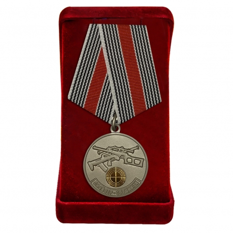 Медаль Снайперу Спецназа в футляре
