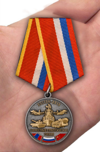 Медаль Совместные стратегические учения Восток-2018 - вид на ладони