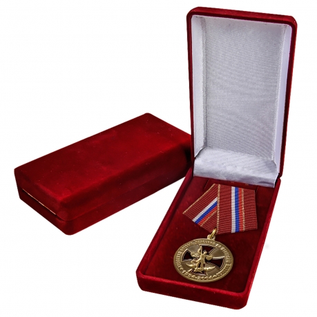 Медаль "Участник боевых действий на Северном Кавказе" в бархатистом футляре в Военпро