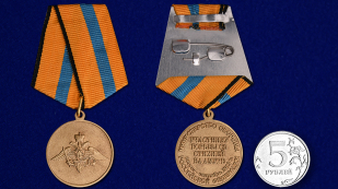 Медаль Участнику борьбы со стихией на Амуре - сравнительные размеры