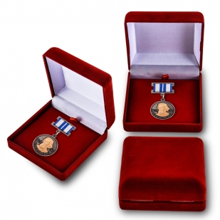 Медаль Ушинского За заслуги в области педагогических наук в футляре