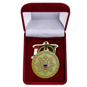 Медаль "Ветеран федеральных органов государственной охраны" в бархатном футляре
