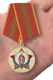 Медаль Ветеран МВД РФ «За заслуги» - вид на ладони