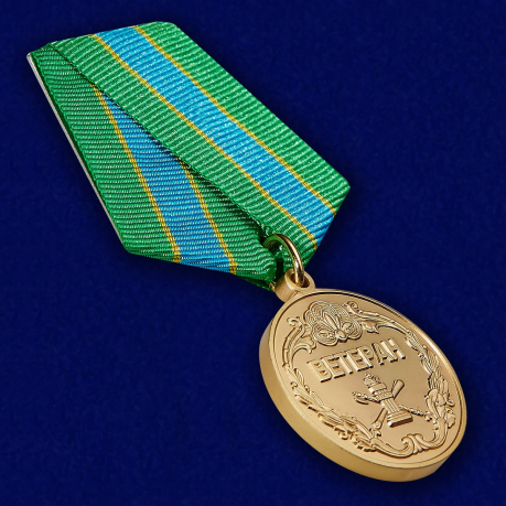 Медаль Ветерану ФССП в нарядном бархатистом футляре из флока - общий вид 