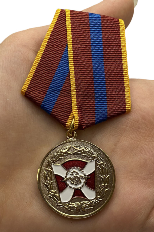 Медаль ВВ МВД России «За содействие» - вид на ладони