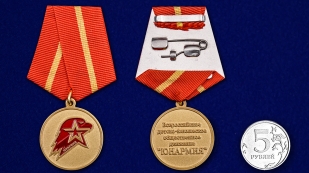 Медаль Юнармия 1 степени - сравнительный размер