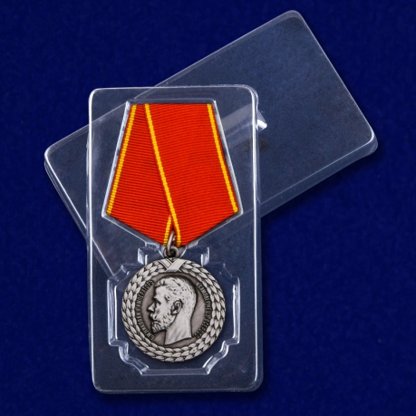 Медаль За беспорочную службу в тюремной страже - в пластиковом футляре