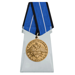 Медаль "За безупречную службу" 1 степени (Спецстрой) на подставке