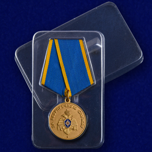 Медаль "За безупречную службу" МЧС в футляре 