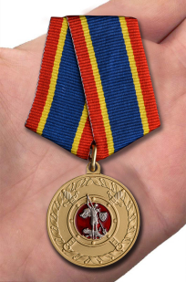 Медаль За добросовестную службу в полиции - вид на ладони