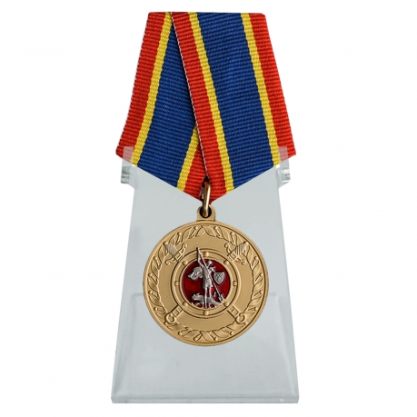 Медаль За добросовестную службу в полиции на подставке