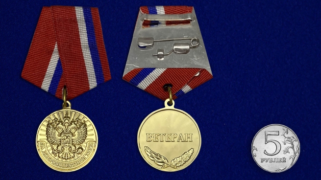 Медаль За добросовестный труд - сравнительный размер
