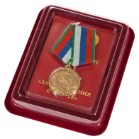 Медаль "За достижения в спорте" в солидном наградном футляре
