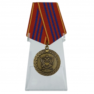 Медаль За службу 3 степени на подставке