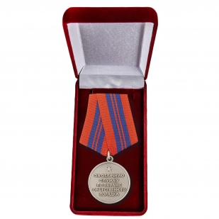 Медаль "За службу по охране общественного порядка" в футляре