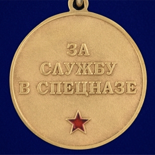 Медаль За службу в 26 ОСН Барс на подставке