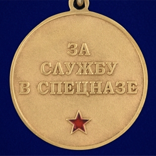 Медаль За службу в 35 ОСН Русь на подставке