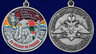 Медаль "За службу в 479 ПООН" - аверс и реверс