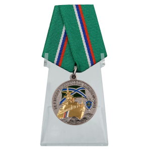 Медаль "За службу в береговой охране" на подставке