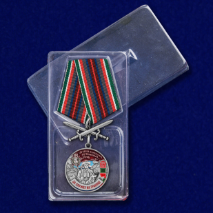 Медаль За службу в 136 Калай-Хумбском погранотряде - в пластиковом футляре