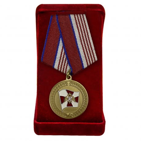 Медаль "За содействие" (Росгвардии) в футляре