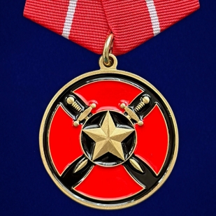 Медаль "За спасение раненых" ЧВК Вагнер (Муляж) на подставке