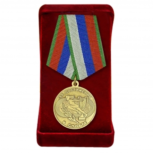 Медаль "За спортивные достижения" в футляре