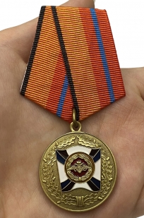 Медаль «За трудовую доблесть» МО - вид на ладони