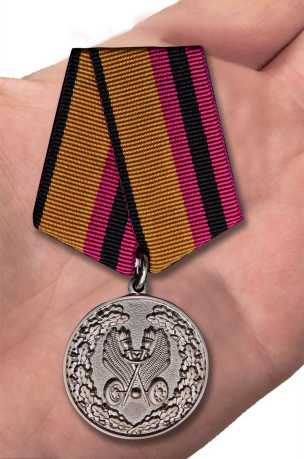 Медаль "За усердие в обеспечении безопасности дорожного движения" МО РФ - вид на руке
