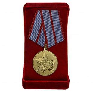 Медаль "За военно-патриотическую работу" в футляре