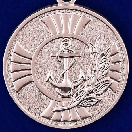 Заказать медаль "За заслуги" Морская пехота в футляре из флока с прозрачной крышкой