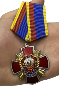 Медаль За заслуги СКМ МВД России - вид на ладони