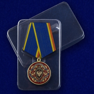 Медаль "За заслуги в обеспечении экономической безопасности" в футляре