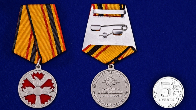 Медаль За заслуги в специальной деятельности - сравнительные размеры