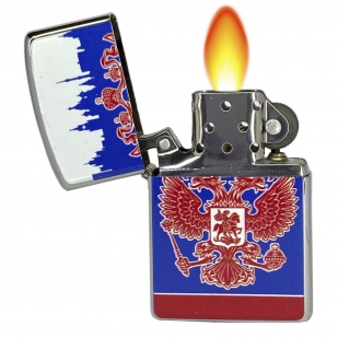 Металлическая бензиновая зажигалка Россия