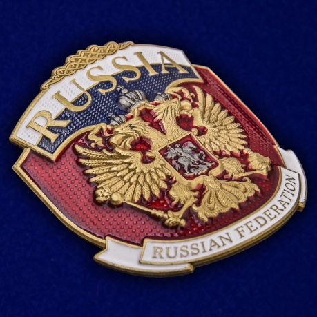 Купить металлическую накладка "Russia"
