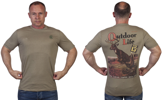 Мужская милитари футболка Outdoor life.