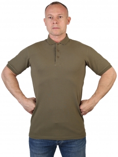 Милитари футболка поло хаки-олива