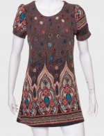 Мини-платье "трапеция" с коротким рукавом от Amie