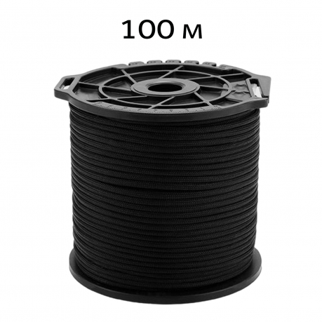 Многофункциональная паракордовый шнур 100 м (черный)