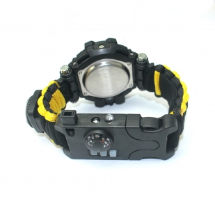 Многофункциональные водонепроницаемые часы выживания EMAK с паракордовым браслетом