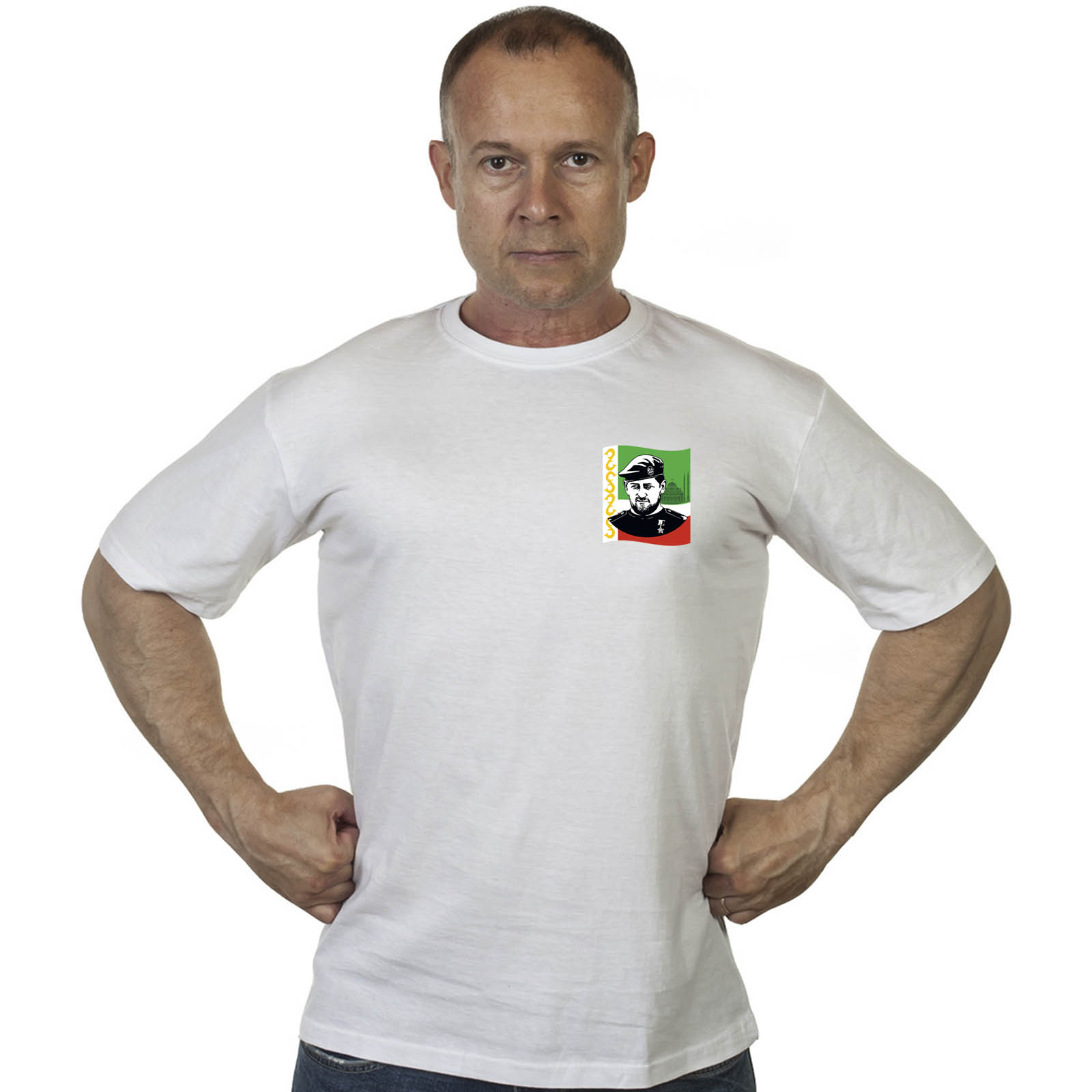 Купить мужскую футболку Кадыров в интернет магазине