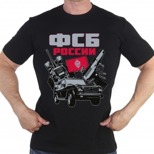 Мужская футболка ФСБ черного цвета