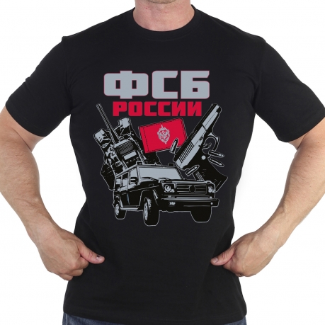 Мужская футболка ФСБ черного цвета